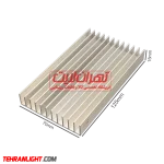 هیت سینک آلومینیومی 70 * 130 * 15 میلیمتر مدل شانه ای