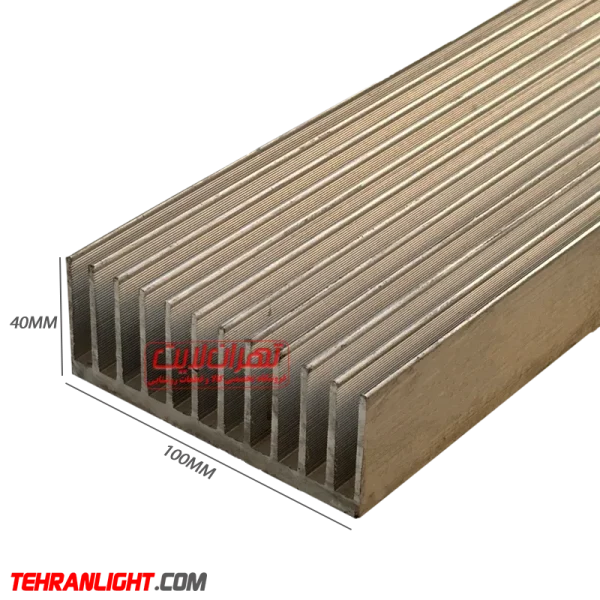 1 هیت سینک آلومینیومی1000*100*40 میلیمتر شانه ای - Image 1