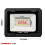 پروژکتور ال ای دی 50 وات نور طبیعی 24 ماه گارانتی