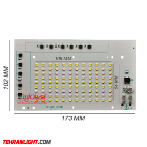 چیپ ال ای دی 100 وات 220 ولت مدل پروژکتوری بلالی نور مهتابی XGD-XM3540