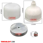 بدنه لامپ 80 وات کامل با هیت سینک و سرپیچ E27