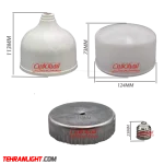 بدنه لامپ 50 وات کامل با هیت سینک و سرپیچ E27