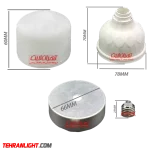 بدنه لامپ 20 وات کامل با هیت سینک و سرپیچ E27