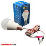 لامپ 12 ولت با سیم و گیره مدل 12 وات ال ای دی