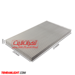 هیت سینک آلومینیومی 370 * 200 * 25 میلیمتر مدل شانه ای