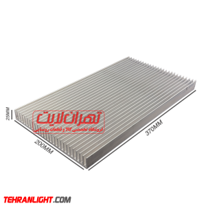 هیت سینک آلومینیومی 370 * 200 * 25 میلیمتر مدل شانه ای