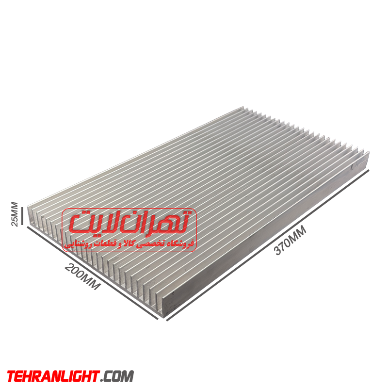 هیت سینک آلومینیومی 370 * 200 * 25 میلیمتر مدل شانه ای