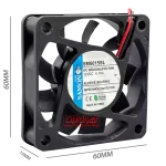 فن خنک‌کننده ۱۲ ولت DC مدل 6*6*1/5