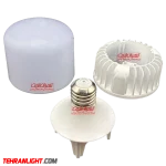 بدنه لامپ 100 وات استوانه آلومینیومی با سرپیچ E40