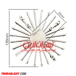 هیت سینک آلومینیومی خورشیدی قطر156 ارتفاع 50 میلیمتر