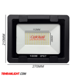 پروژکتور 100 وات 12 ولت 24 ولت مهتابی AC و DC گارانتی 24 ماهه