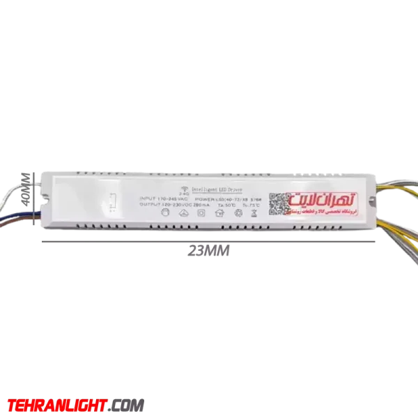 16041 درایور ریسه نواری 3رنگ مدل 72*40 وات 6 خروجی 280 میلی آمپر LONSTAR