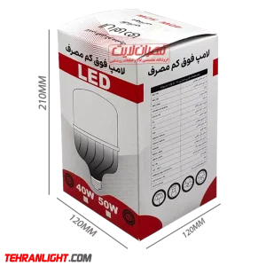 جعبه خالی لامپ 40 و 50 وات بسته 25 عددی