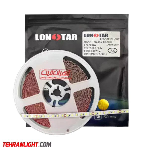 ریسه نواری24ولت تراکم120نچرال برندLONSTAR اصلی ریسه نواری 24 ولت تراکم 120نورطبیعیLONSTARاصلی