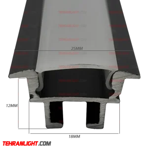 قاب چراغ لاینی رویه25برش18ارتفاع12کد22