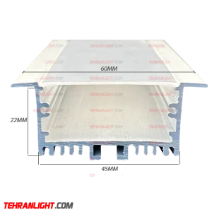 قاب چراغ لاینی رویه60برش45ارتفاع22کد23