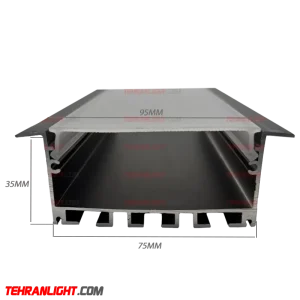 قاب چراغ لاینی رویه95برش75ارتفاع35کد30