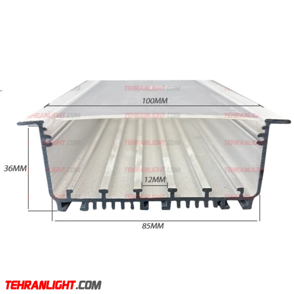 کد10 قاب چراغ لاینی رویه100برش85ارتفاع36کد10