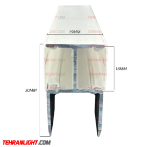 قاب چراغ لاینی رویه19برش30ارتفاع19کد44