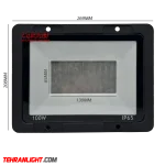 قاب پروژکتور 100وات تمام آلومینیوم با شیشه سکوریت IP65 - Image 2