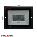 قاب پروژکتور 50 وات تمام آلومینیوم با شیشه سکوریت IP65 - Image 2